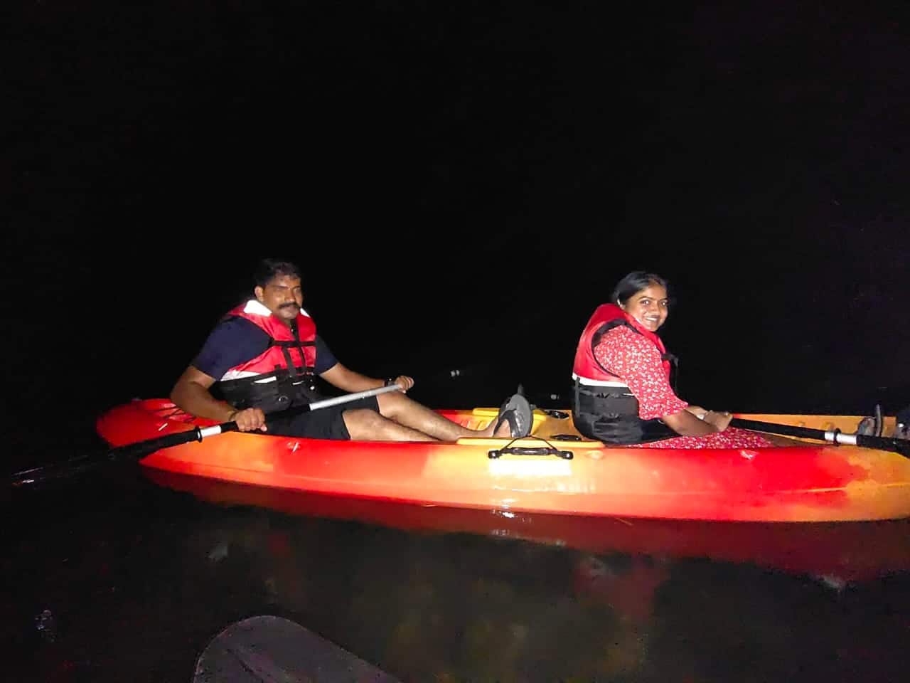 Night kayaking in Havelock, Andaman