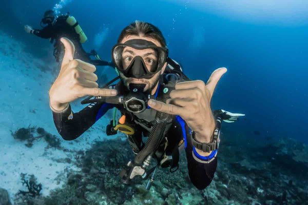 Scuba Light try dive