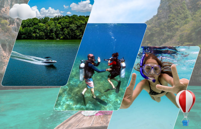 Island hopping package with scuba dive and snorkelling